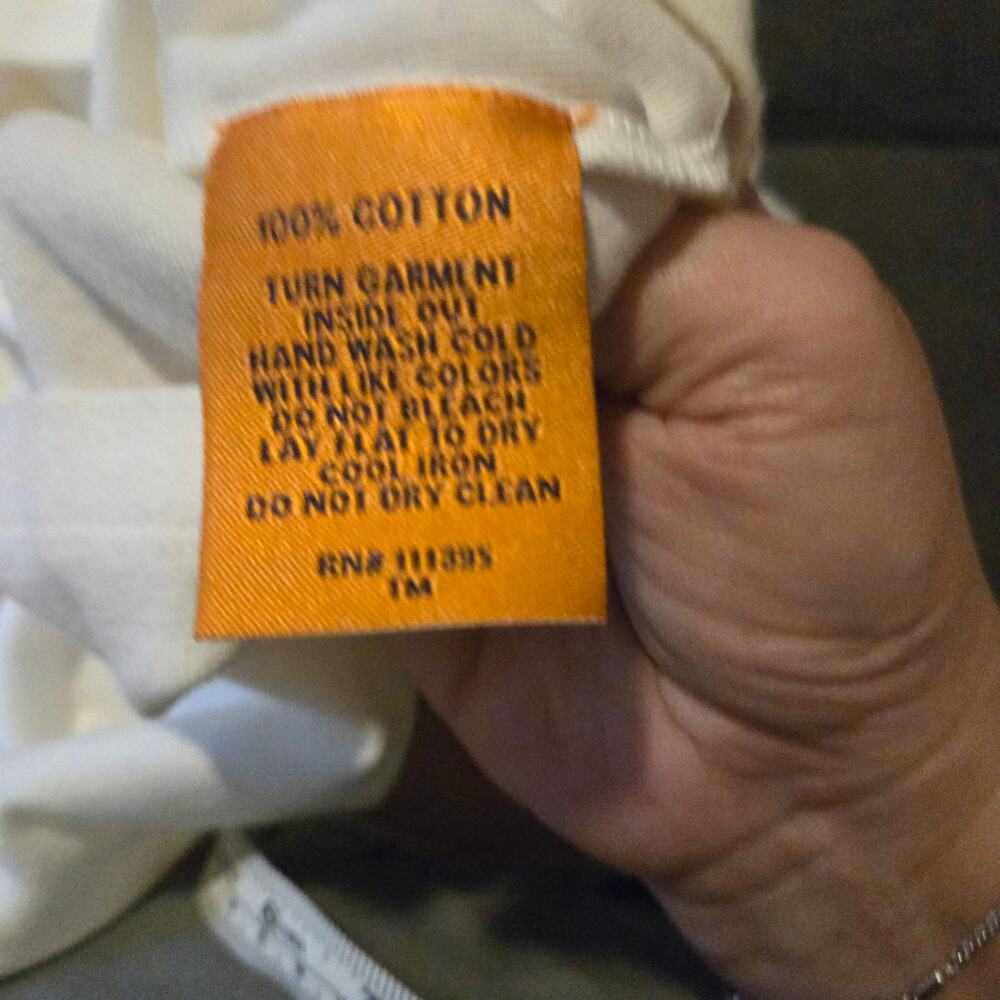 Tory Burch - Cream Tank Top with Orange Embellishment Large - Picture 5 of 7